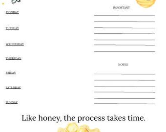 Honey Bee Weekly Planner