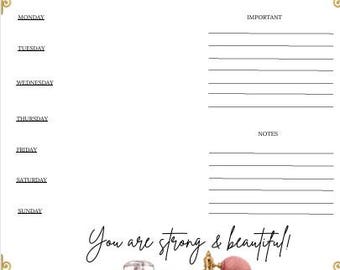 Strong & Beautiful Weekly Planner