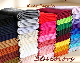 Tejido de punto elástico acanalado de algodón - Canalé elástico para puños, cinturillas y cuellos, 36 colores. Material de ribete.