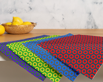 Phish Donuts Variety Placemat Set, phish home gift, phish kitchen, phish placemats, phish donut placemats, phish housewarming gift