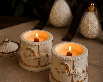 Handmade Carousel Candle