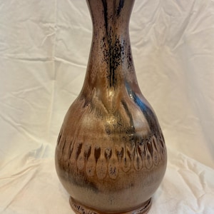 Blue Mountain Pottery Mocha Drip Glaze Vase 906 Vintage MCM