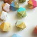 Hexagon Beads 12mm, Hand painted Wood Beads, Geometric Natural Wood Beads, Choose your color, Do it Yourself Geometric necklace