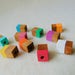 Wooden Beads Two Tone, Hand painted Wood Beads, Geometric Natural Wood Beads, Choose your color, Do it Yourself Geometric necklace