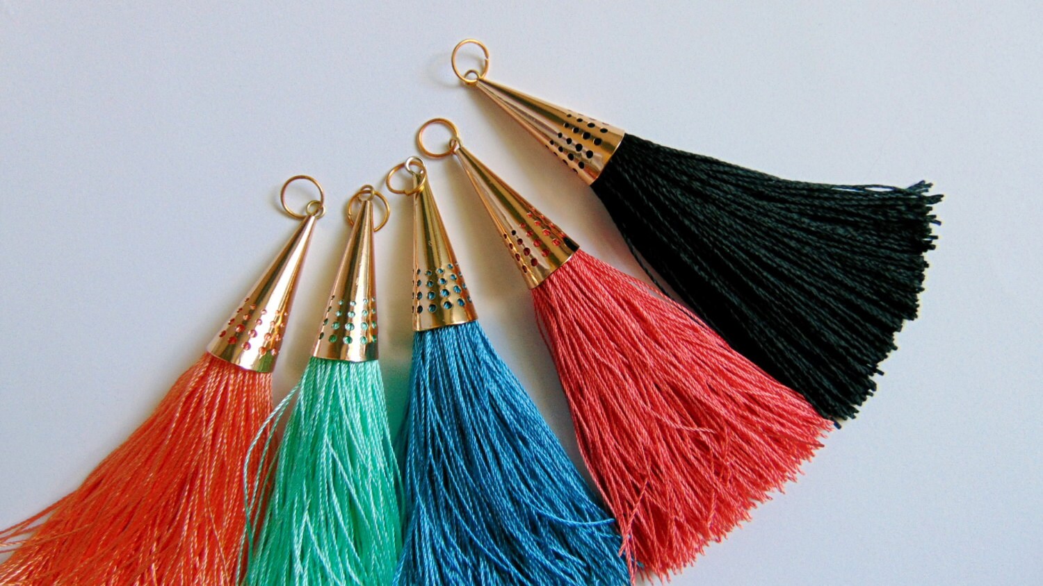 Silk Tassel Charms Jewelry Making Tassels Handmade Tassels Etsy