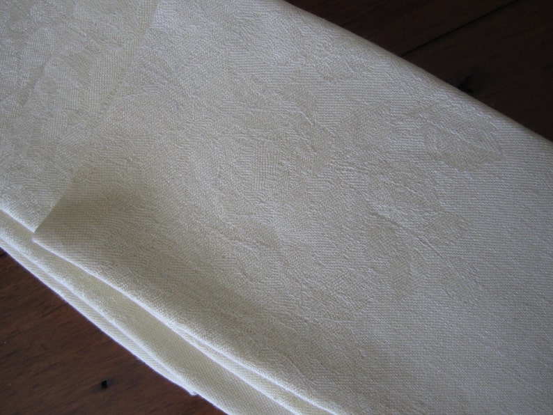 Dinner Napkins Damask Linen Yellow Vintage Four Wedding Gift Bridal Shower Gift for Her