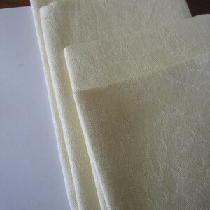 Dinner Napkins Damask Linen Yellow Vintage Four Wedding Gift Bridal Shower Gift for Her