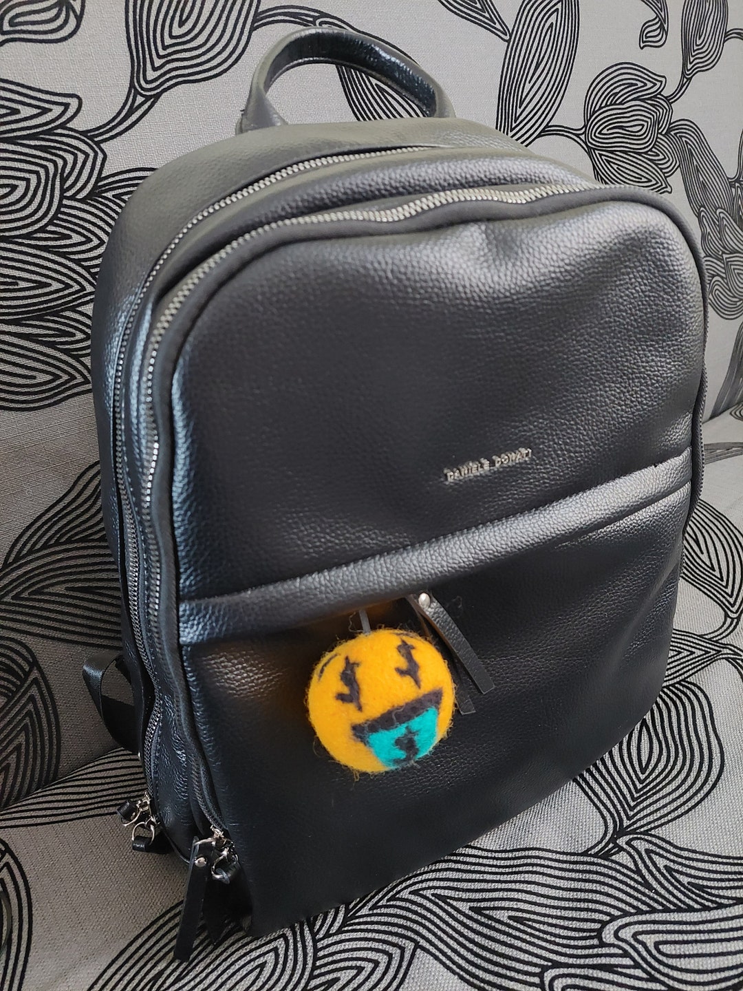 Felted Emoji Accessory, Handmade Accessorie for Mirror of Car