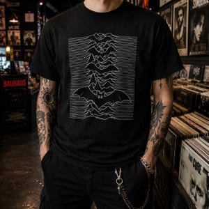 Darkwave Bat Graphic Tee, Gothic Post-Punk Wave Design, Comfort Colors 1717