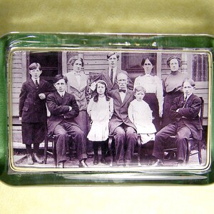 CUSTOM Heirloom Family Photo Glass Paperweight Anniversary Family Tree Your Photo Here image 4