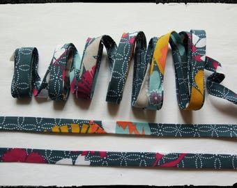 Bias fabric Japanese teal 20mm