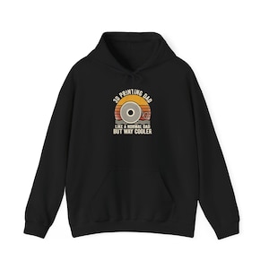 3D Printing Dad Hoodie, Funny 3D Printer Dad Sweatshirt, Retro Sunset Maker Gift, Vintage Graphic Pullover for 3D Printing Enthusiast