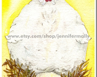 Tirage d’art Contented Chicken 8x10