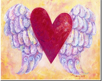 Heart with Wings 8x10 art print