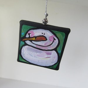 Custom mini hand-painted canvas ornaments image 3