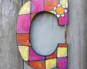 Hand Painted Wood Letter - Custom