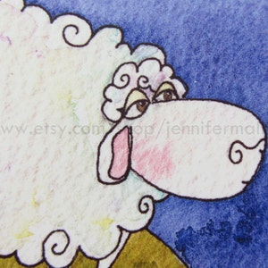 Sheep with Stars Make A Wish 8x10 art print image 2