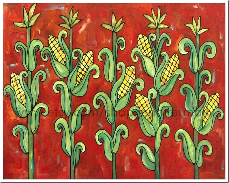 Corn 8x10 art print image 1