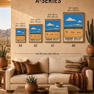 Kobuk Valley National Park Poster, Vintage Alaska Sand Dunes Arctic Travel Print, Retro River Landscape Wall Art, WPA Style Printable Art afbeelding 11
