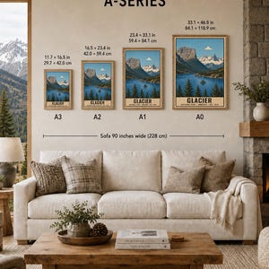 Glacier National Park Poster, Montana Going to the Sun Road Vintage Travel Print, Retro Mountain Lake Wall Art, WPA Style Printable Art imagem 11
