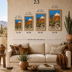 Joshua Tree National Park Poster, Vintage California Desert Travel Print, Retro Cactus Landscape Wall Art, 1960s WPA Style Printable Art image 8