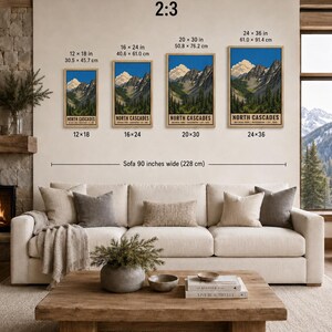 Bundel met nationale parken in de Pacific Northwest, Mount Rainier, Crater Lake, Olympic National Park en de North Cascades: vintage reisposterset (digitale download). afbeelding 15