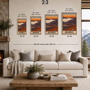 Haleakala National Park Poster, Hawaii Maui Volcano Sunrise Vintage Travel Print, Retro Island Landscape Wall Art, WPA Style Printable image 8