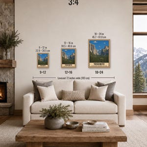 Plakat z Parku Narodowego Yosemite, Krajobraz Doliny Kalifornijskiej, Grafika podróżnicza w stylu vintage, Half Dome El Capitan, Dekoracja ścienna do druku, Cyfrowy zdjęcie 10
