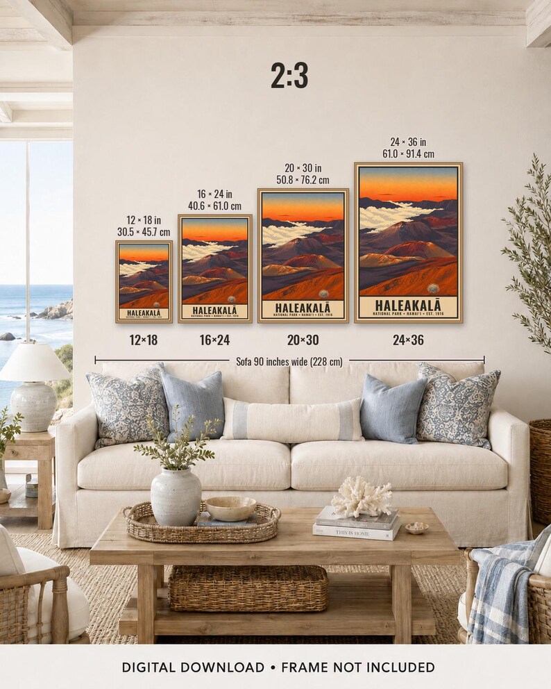 Conjunto de pôsteres de parques nacionais tropicais, vulcões do Havaí, Haleakala, Samoa Americana, Ilhas Virgens, download de viagens vintage imagem 15