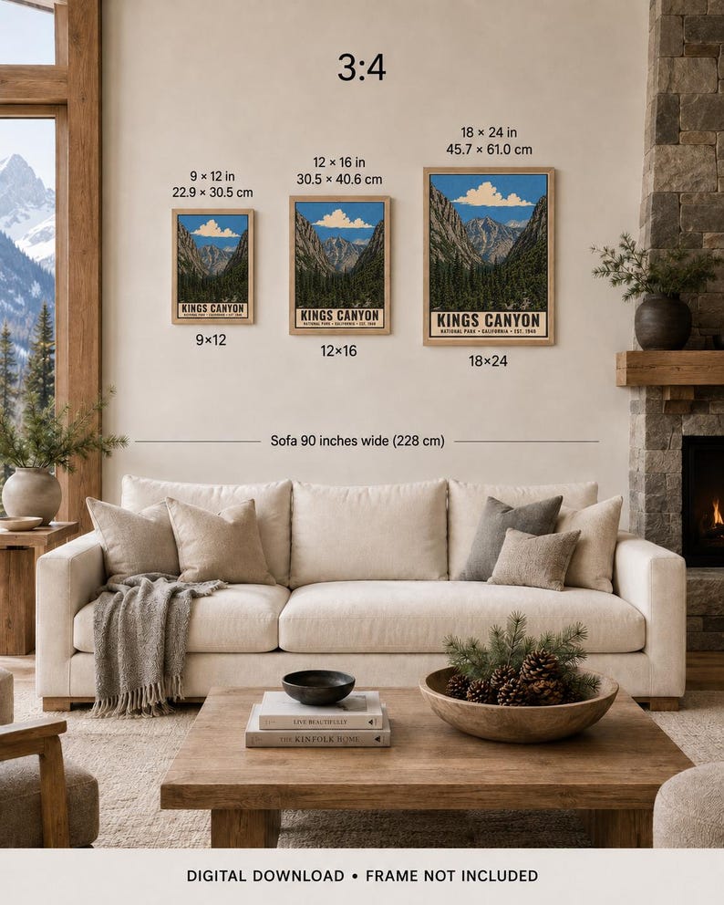 California National Parks Poster Bundle, Vintage Yosemite Joshua Tree Redwood Travel Collection, Printable Digital Wall Decor Set image 17