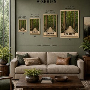 Congaree National Park Poster, South Carolina Swamp Boardwalk Vintage Travel Print, Retro Forest Wall Art, WPA Style Printable Decor image 11
