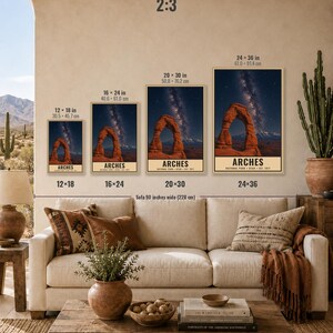 Utah Mighty Five Night Sky-posterset, 5 tryck med Vintergatans nationalpark, väggkonst med stjärnskådning (digital nedladdning) bild 16