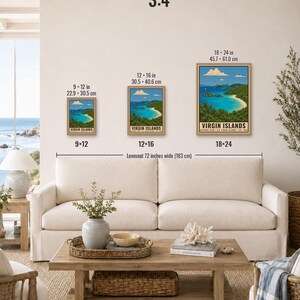 バージン諸島国立公園ポスター、トランクベイ・セントジョン旅行アートワーク、ヴィンテージカリブ装飾、印刷可能なデジタルダウンロード 画像 10