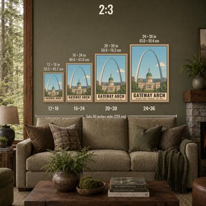 Gateway Arch National Park Poster, Vintage St Louis Missouri Travel Artwork, Printable Digital Decor, Retro Skyline Gift image 9