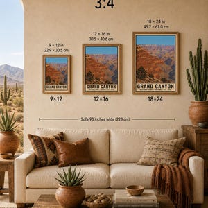 Grand Canyon National Park Poster, Vintage Arizona Desert Travel Print, Retro River Valley Wall Art, 1960s WPA Style Serigraph Printable Bild 9