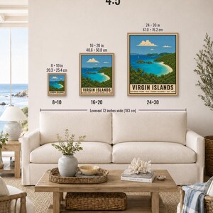 バージン諸島国立公園ポスター、トランクベイ・セントジョン旅行アートワーク、ヴィンテージカリブ装飾、印刷可能なデジタルダウンロード 画像 11