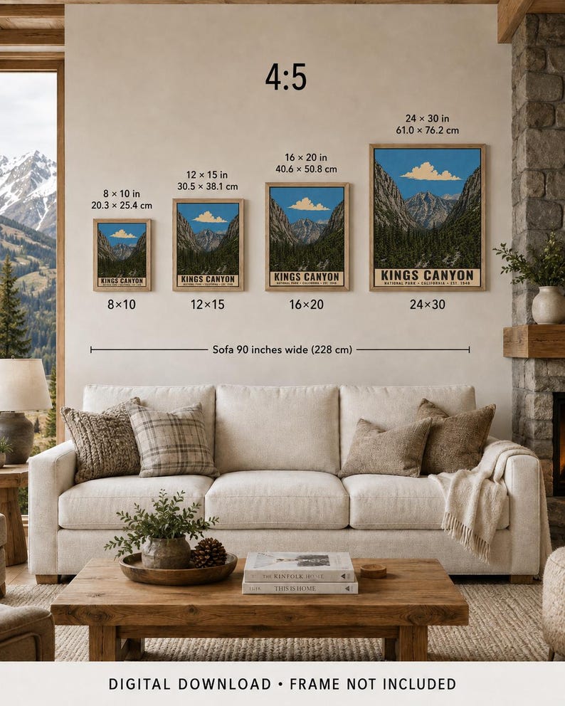 California National Parks Poster Bundle, Vintage Yosemite Joshua Tree Redwood Travel Collection, Printable Digital Wall Decor Set image 18