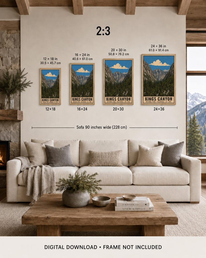 California National Parks Poster Bundle, Vintage Yosemite Joshua Tree Redwood Travel Collection, Printable Digital Wall Decor Set image 16