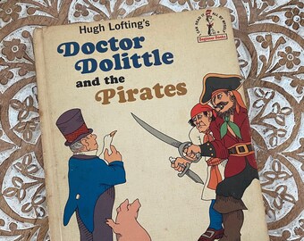 Vintage 1968 Doctor Dolittle and the Pirates Hugh Lofting Al Perkins Childrens Kids Book 1960s