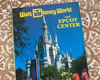 Vintage 1985 Walt Disney World and Epcot Center Walt Disney Productions Magic Kingdom Mickey Mouse Book