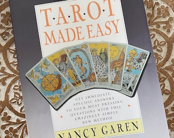 Vintage 1989 Tarot Made Easy Nancy Garen Good Fortune Guide Book Boho Hippie 1980s
