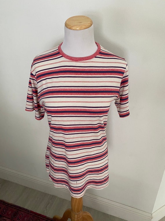 Vintage 1970's Expressions by Campus Striped Red … - image 2