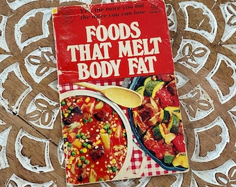 Vintage 1982 Foods that Melt Body Fat Globe Mini Mag Purse Book 1980s
