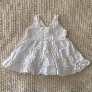 Vintage 1950s Her Majesty White Eyelet Rose Floral Baby Toddler Dress Top 2 2T