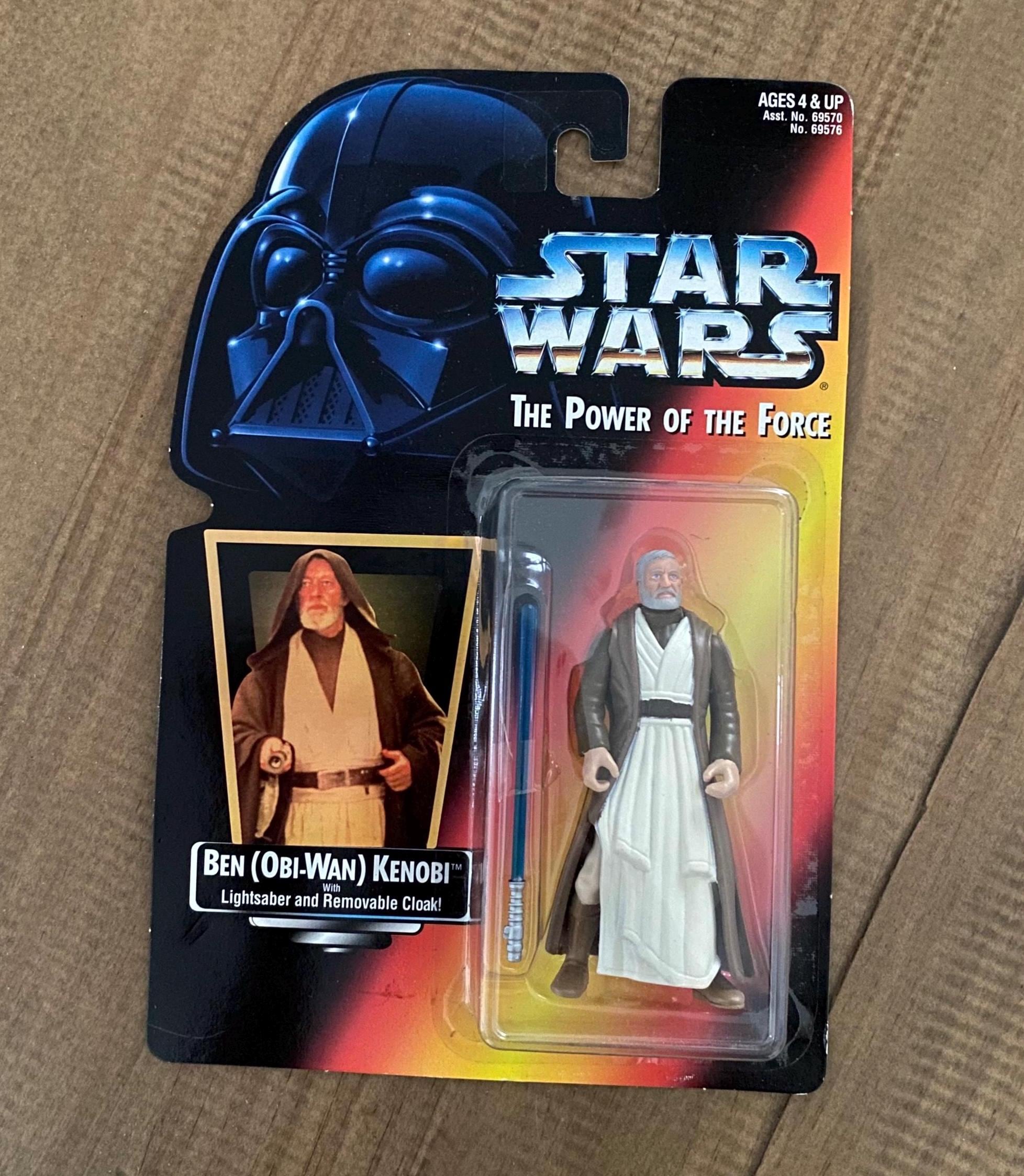 Vintage 1995 Ben Obi Wan Kenobi With Lightsaber and Cloak Star