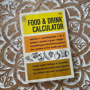 Vintage 1967 Food and Drink Calculator Dell Purse Book Glam Makeup Exercise Diet Weight Loss 1960s