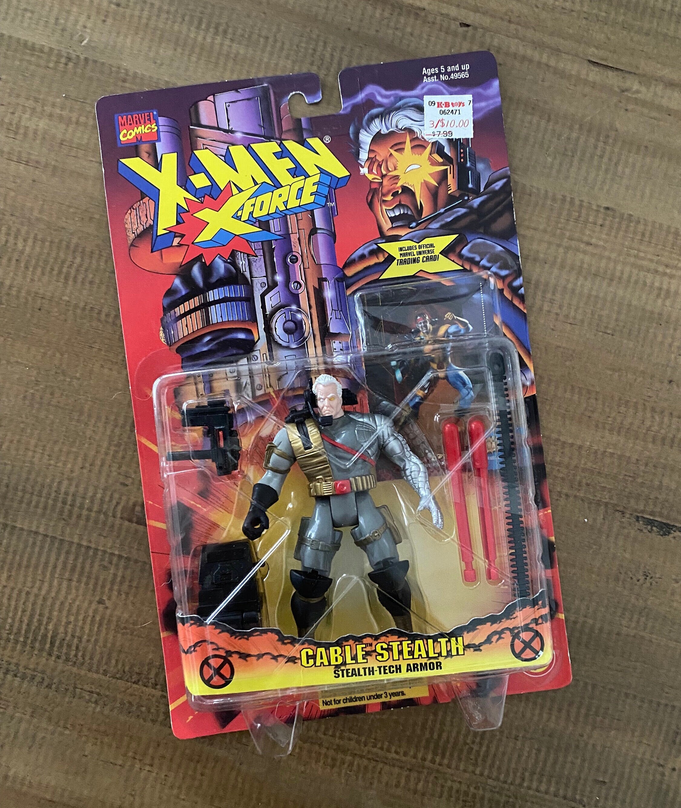 X-MEN X-FORCE CABLE STEALTH FIGURE WITH STEALTH TECH ARMOR フィギュア ダイキャスト 人形 Vintage 1996 Marvel Comics X-men X-force Cable Stealth Tech Armor