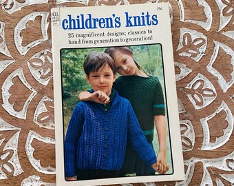 Vintage 1965 Children’s Knits Knitting Sewing DIY Crochet Handmade Dell Purse Book 1960s