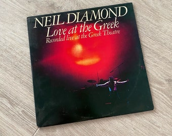 Neil Diamond Love at the Greek Live at the Greek Theater 1977 Original Vinyl Album Record Double LP 1970s - GUC
