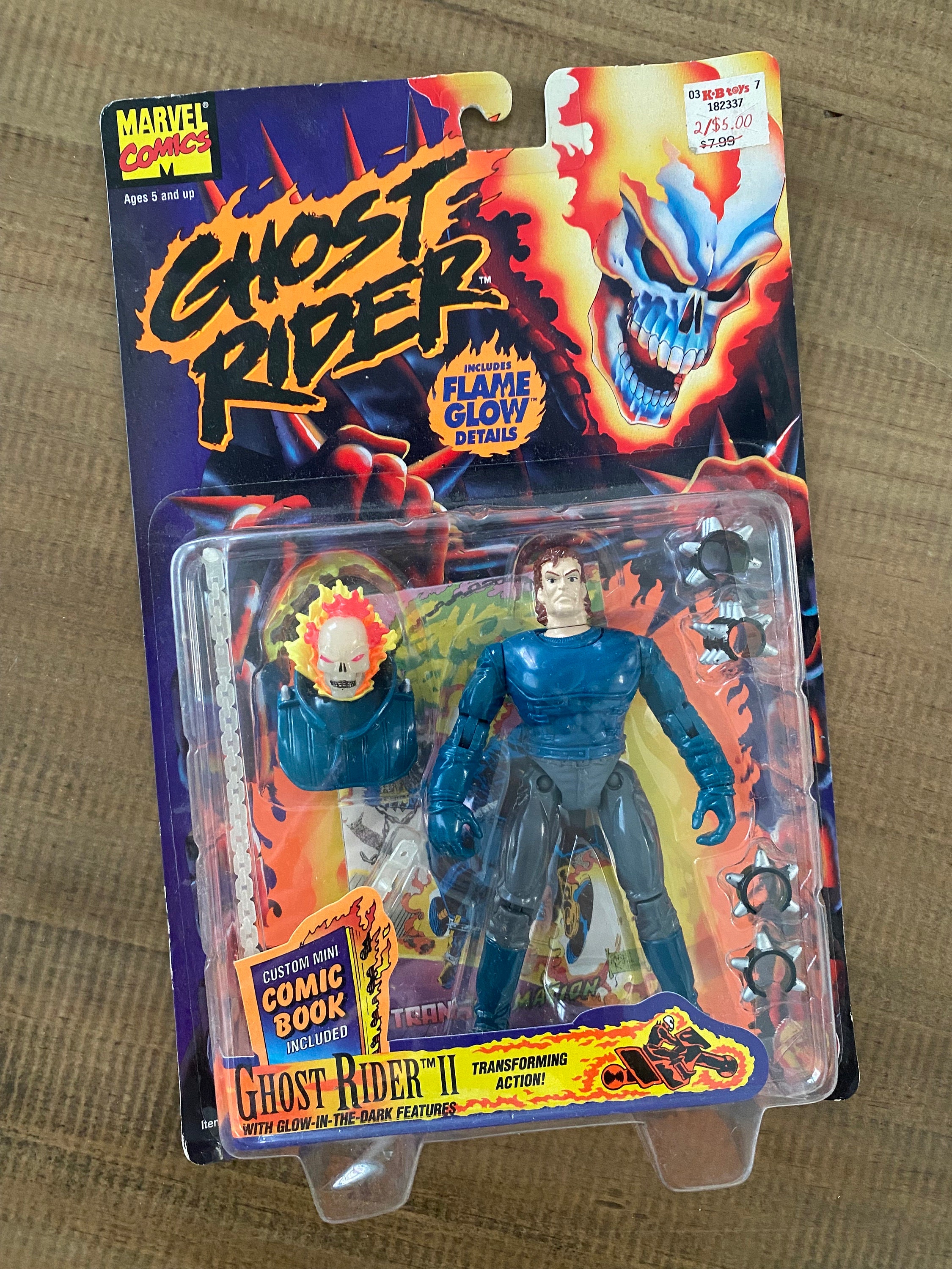 Vintage 1995 Marvel Comics Ghost Rider 2 Transforming Action KB